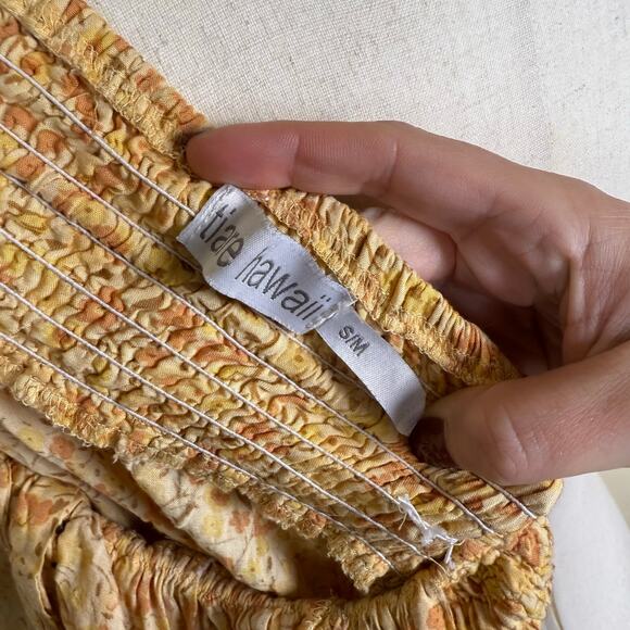 Tiare Hawaii | New Moon Maxi Dress Lovespell Creme Yellow Floral Small - Picture 8 of 10